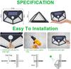 Upgraded 100LED Solar Powered Wall Lamp, PIR Motion Sensor Outdoor Security Light, IP65 Waterproof Solar Garden Light