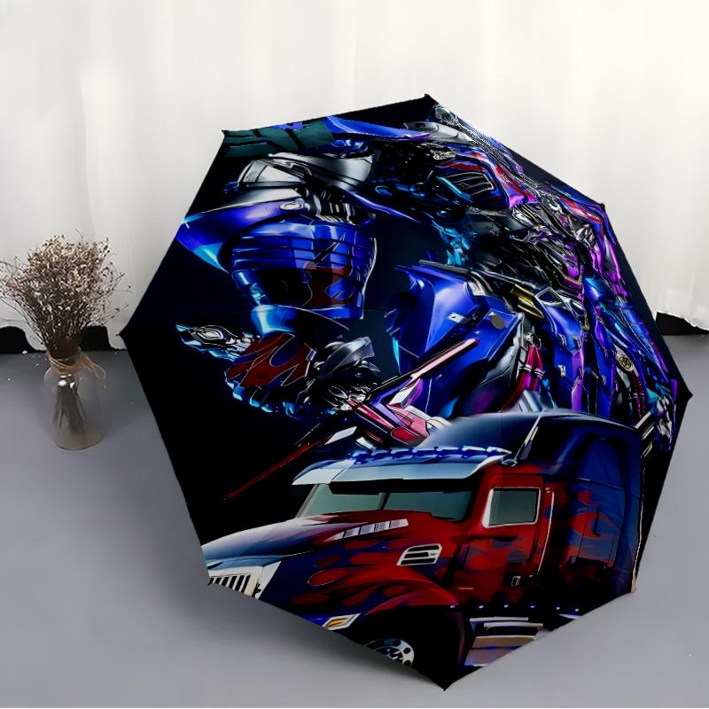 1pc Transformers2 Umbrella, Sun Protection, And UV Shielding. It Has Eight Sturdy Ribs for Outdoor Use And Perfect Gift