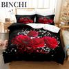 Flowers Roses Duvet Cover Set Fashion Bedding Soft Comfortable Breathable For Bedroom Guest Room Decor