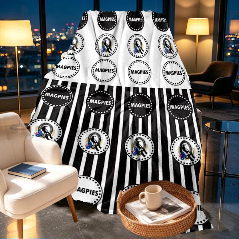 Football Club Print Blanket - Soft & Comfortable, for Bedroom, Travel, Sofa, Home Decoration - Birthday Christmas Gift for Friend