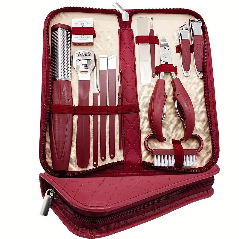 Set 4/13 Piese Unghieră Inox pentru Unghiile de la Picioare, Unghiere Tip Cioc de Pasăre, Pilă de Unghii Set Complet Instrumente Pedichiură Instrumente Unghii Încarnate