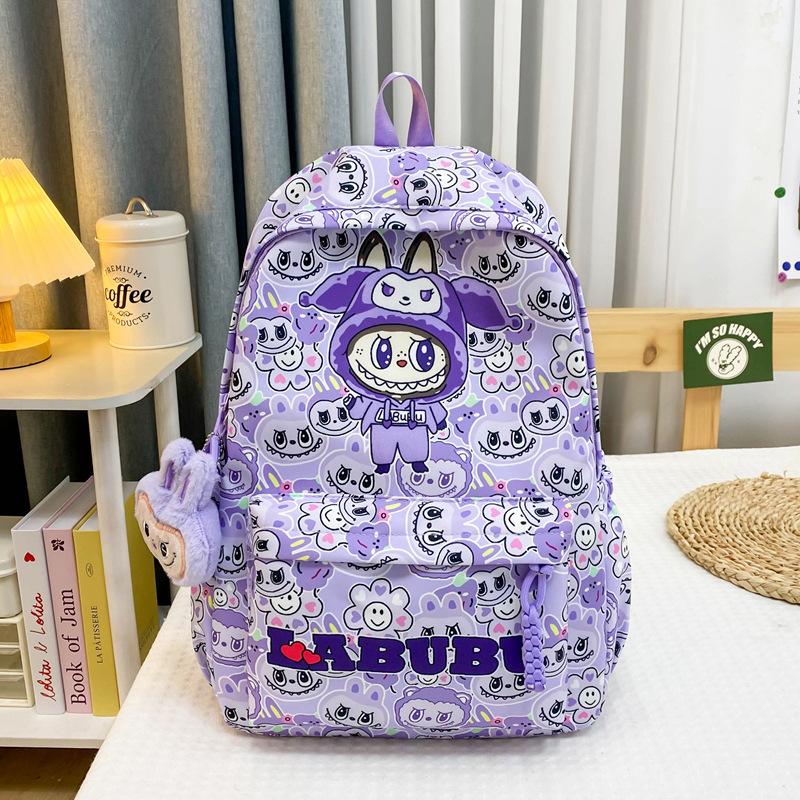 School bag female primary and secondary school students cartoon large capacity backpack fashionable cute student lightweight versatile backpack