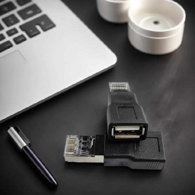 USB To RJ45 Conversion Adapter USB2.0 Female To Ethernet Male Converter for Camera Routers Endurances Connection 100Mbps