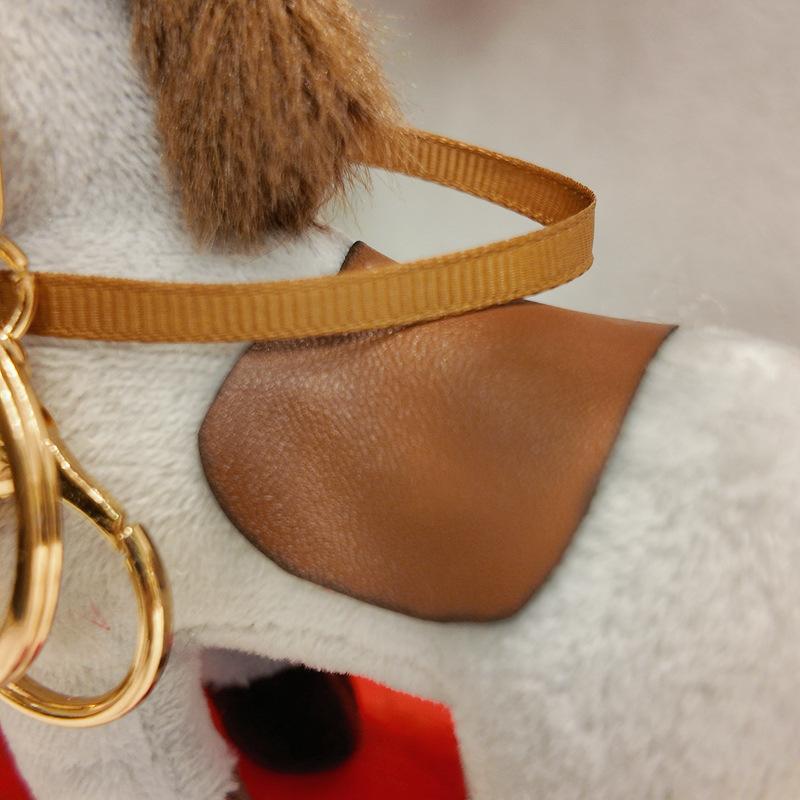 Stuffed Animal Horse Key Ring Horses Plush Cartoon Animal Giraffe Pendant Cute Pony Hanging Decor Donkey Small Doll
