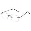 RSINC Rimless Frame/Eyeglass/Spectacle For Men & Women Non Foldable N1 (857117 50-18-138, Black Black) 857117 50-18-138, Black Black