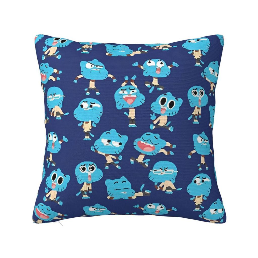 Cartoon Game Gumballs Square Pillowcases Seat Cushion Case Cute Decorative Pillowcase 45*45