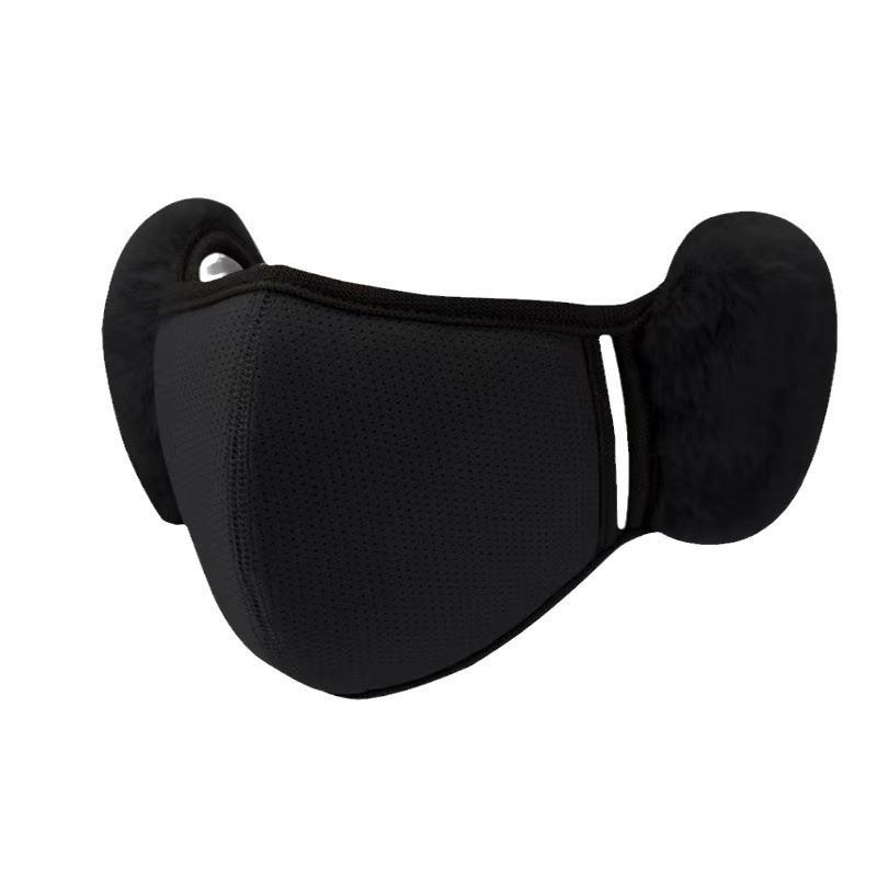 Women's Winter 2024 Warm Earmuffs with Cotton Windproof Mask - Plush, Coldproof, Plus Velvet Two-in-One Design