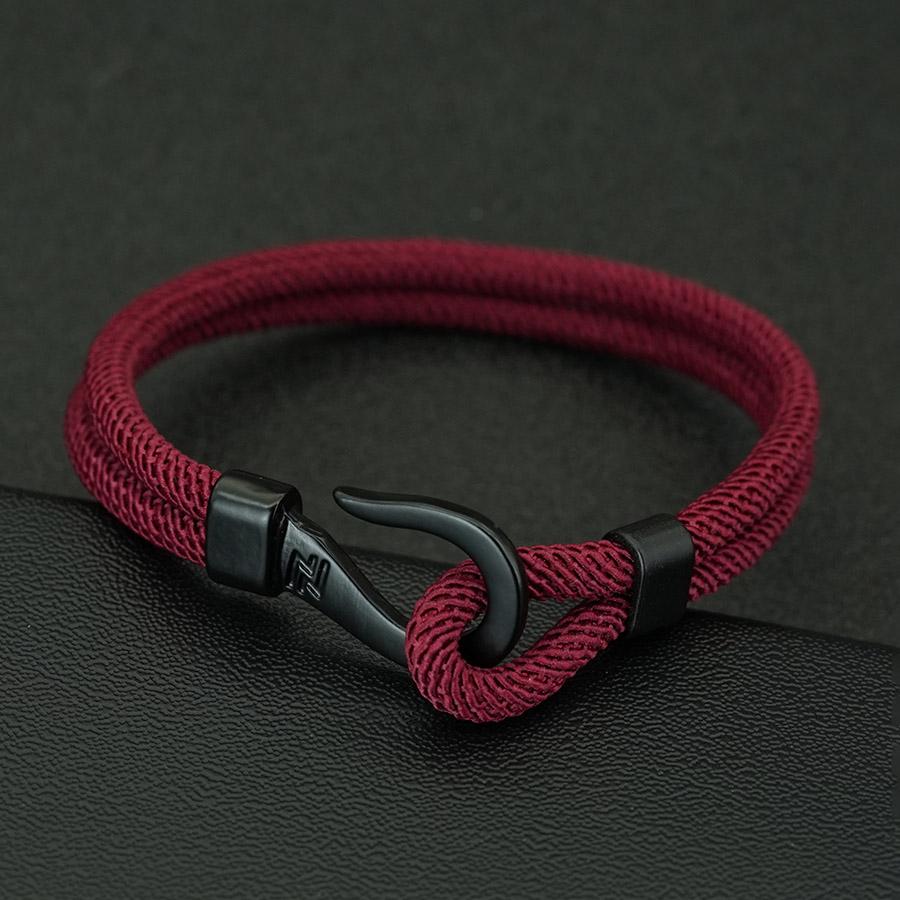 Noter Stylish Fishhook Bracelet Men 7 Colors Available Grade A 4mm String Street Hiphop Riding Sports Sweat Absorbent Braslet
