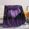 purple heart Print Flannel Blanket,High quality Comfortable for All Seasons,Home Decor,Warmth and Comfort,Perfect for Christmas Gifts