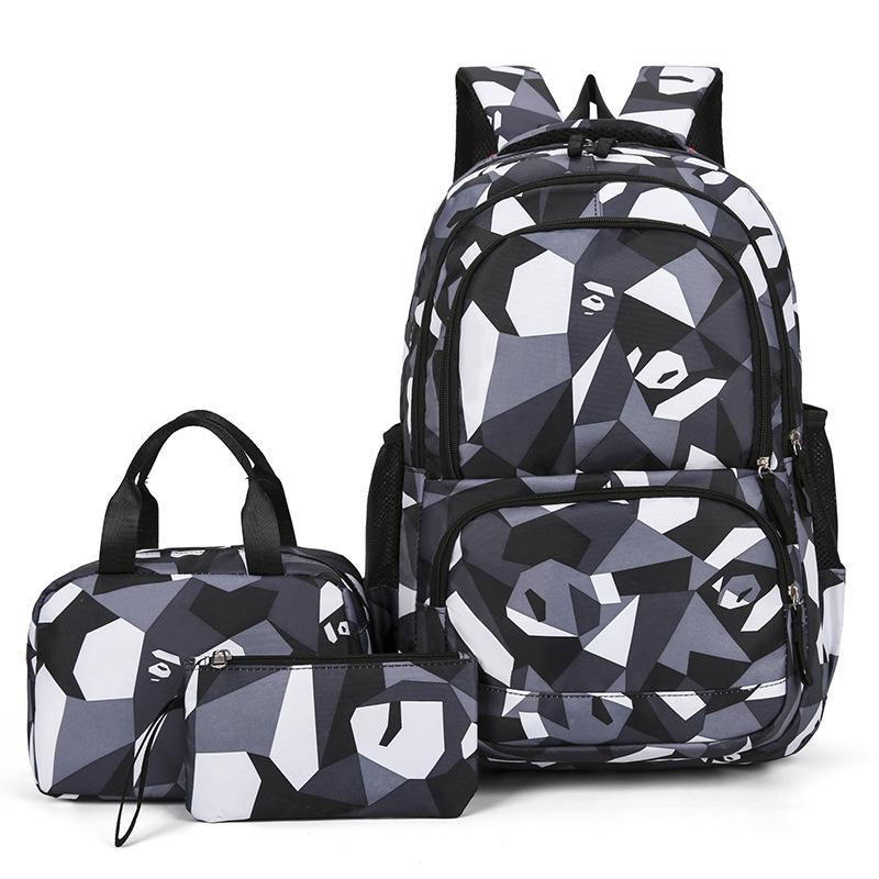 

Многокомпонентный повседневный рюкзак, студенческий рюкзак, термоизоляционная сумка для обеда, большая вместимость серый