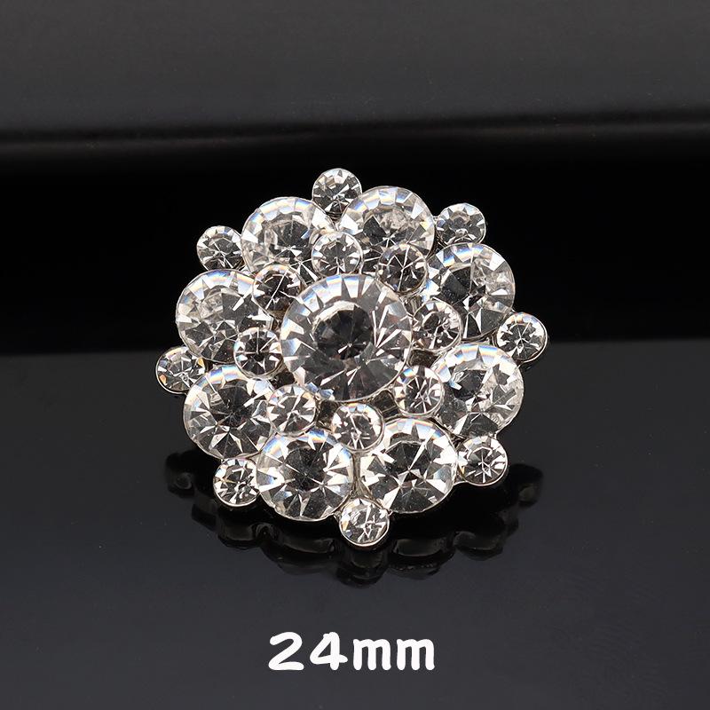 5 Stück High-End Metall Diamantenbesetzte Mantelknöpfe Kinder Pelzknöpfe Nerzknöpfe Mode Blütenblatt Strassknöpfe