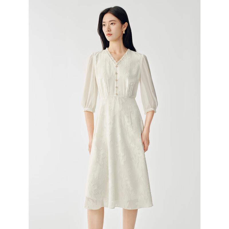 JUZUI Women's Ruffle Trim V-Neck Maxi Dress JTGX50041