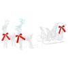 Reindeer Pull Sled Warm White 30 X 12 X 54.5 Cm PET