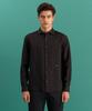 PANICALE Black Pocket Linen Shirt
