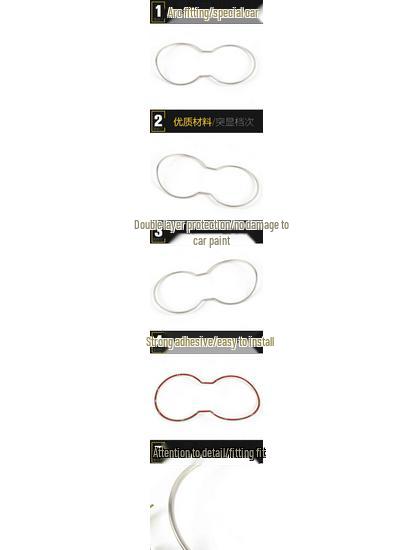 CS15 Porte-gobelet et anneau décoratif de levier de vitesse pour console centrale