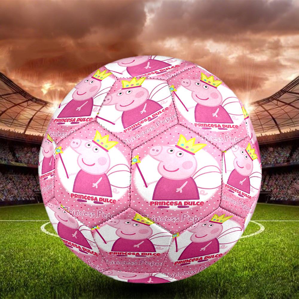 Peppa Pig Print Size 5 Soccer Ball, Standard Match Football for Sports Game and Team Practice, Ideal Gift for Soccer Fans