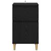 Nightstand Black Oak Effect 40 x 35 x 70 cm Wood Based Material