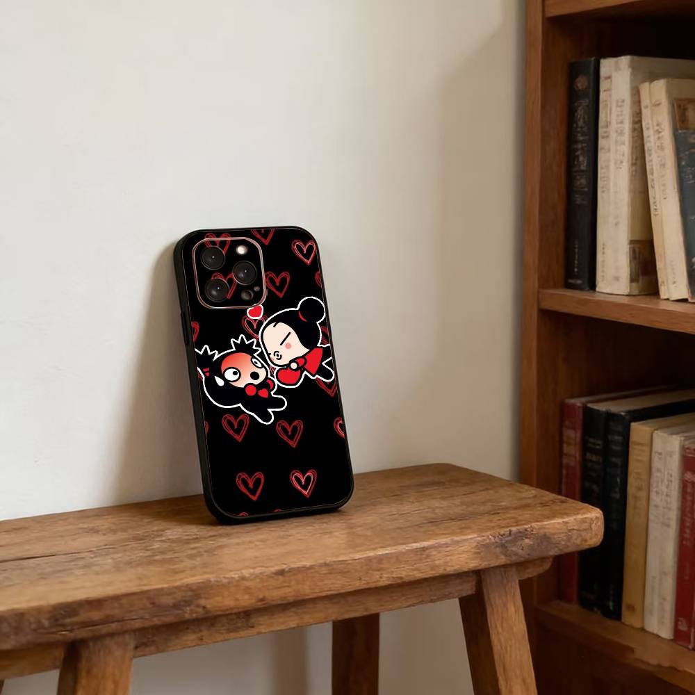

Pucca-A Cartoon G-Garu-U Phone Case Silicone Soft For IPhone 17 16 15 14 13 12 11 X XR Plus Pro Max Plus iPhone15ProMax