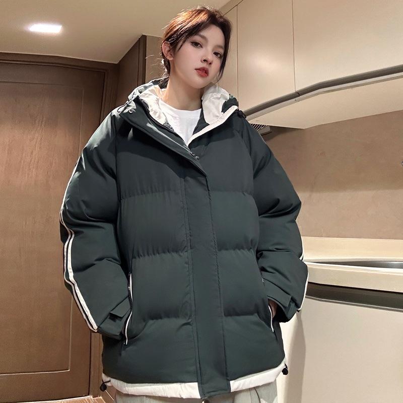 

Популярные куртки с хлопковой подкладкой для мужчин, куртки с хлопковой подкладкой с двумя планками, зимние утолщенные, свободные и универсальные куртки с хлопковой подкладкой 4XL