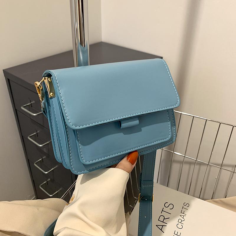 Fashion Brand Women's Small Crossbody Bag Lightweight PU Leather Messenger Bag Flap Purse Summer Travel Bag for Female