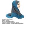 Women Headscarf Hat Lightweight Breathable Soft Crystalline Golden Wire Design Head Wrap Color-blocked Turban Hat