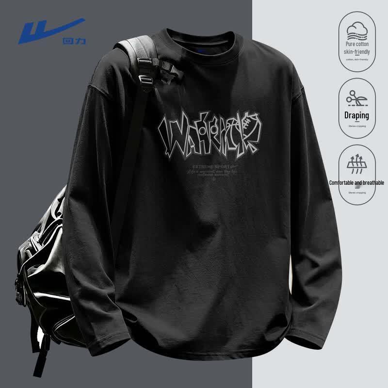 Warrior Men's Heavyweight Cotton Long-Sleeve Crewneck T-Shirt