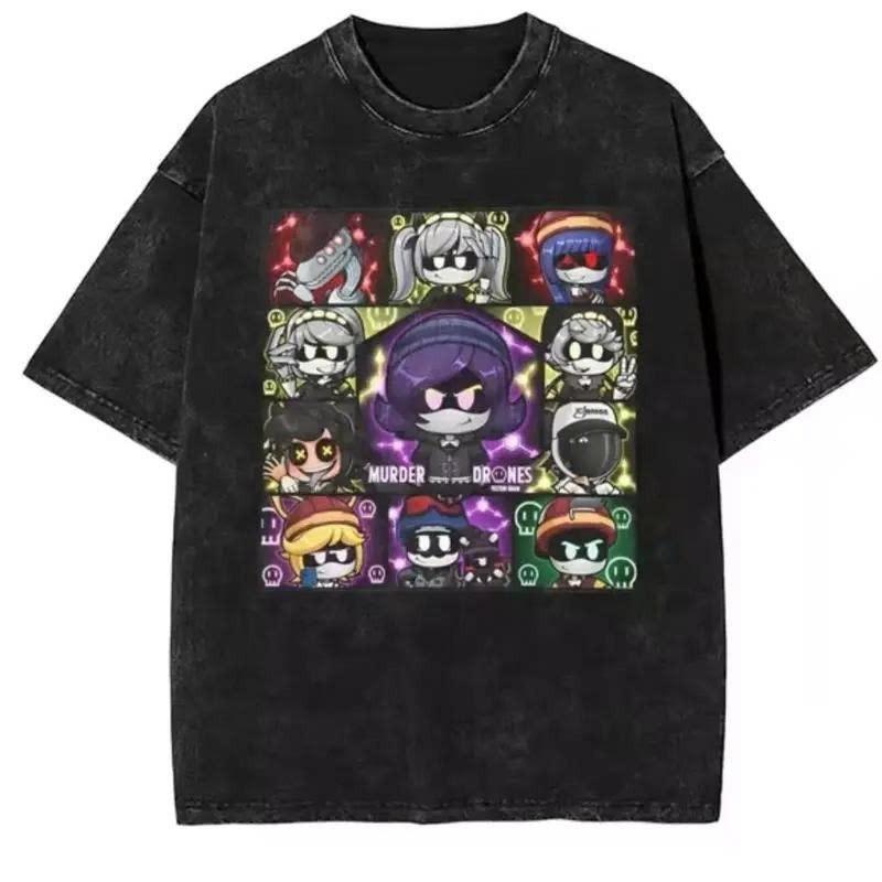 Murder Drones Unisex Cotton T-Shirt Soft Short Sleeve Crew Neck Casual Tee Unisex T-Shirt S