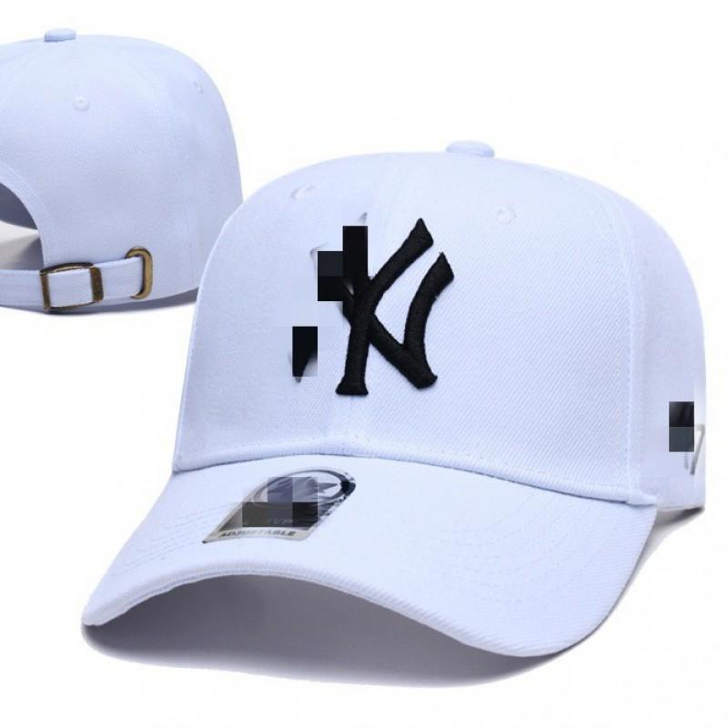 NY Baseball Cap Adjustable Embroidered Fashion Students Men Women Sun Hat Flat Brim