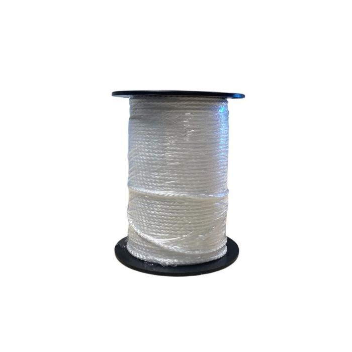 Tresse - Polypropylène - Ø 2 mm - Longueur 100 M - Couleur blanche - Résistante