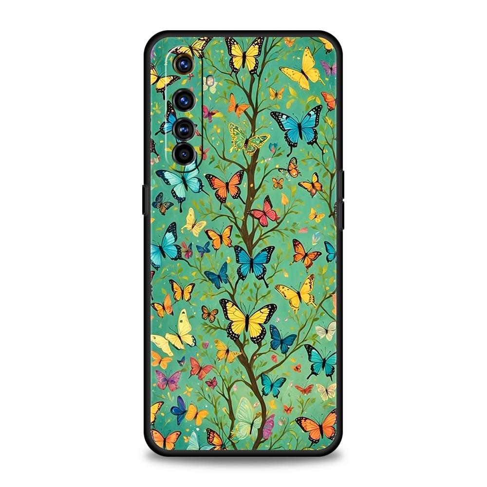 Butterfly Design Soft TPU For Realme 13 12 11 10 9 Pro Plus GT3 GT2 C21 C25 C35 C53 C55 C67 Pro 5G Phone Case Cover Fundas Capas