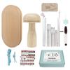 Elliptical Darning Tool Set Beechwood Craft Knitting Repair Kit for Garment Mending | Complete Accessory Set