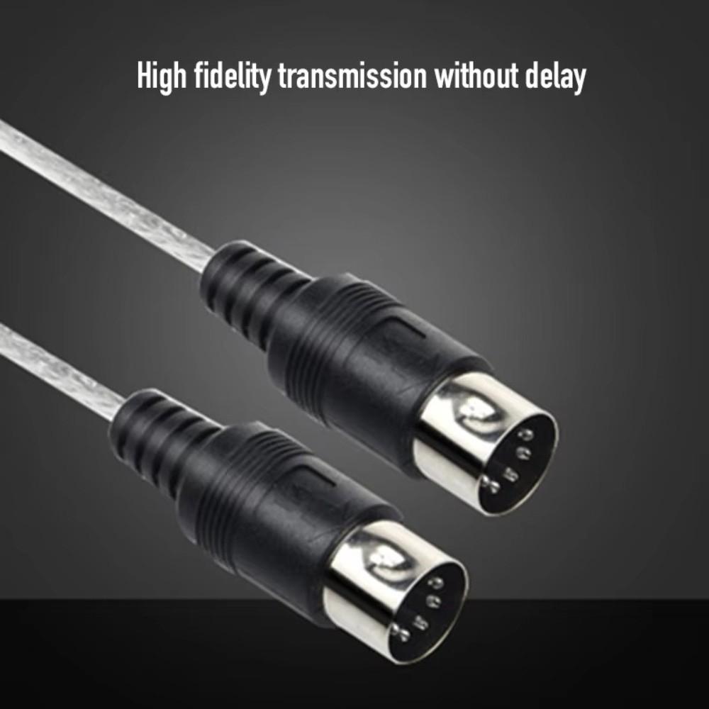 Portable MIDI to USB Converter 5 Pin MIDI Adapter Cable Durable MIDI Interface Cable