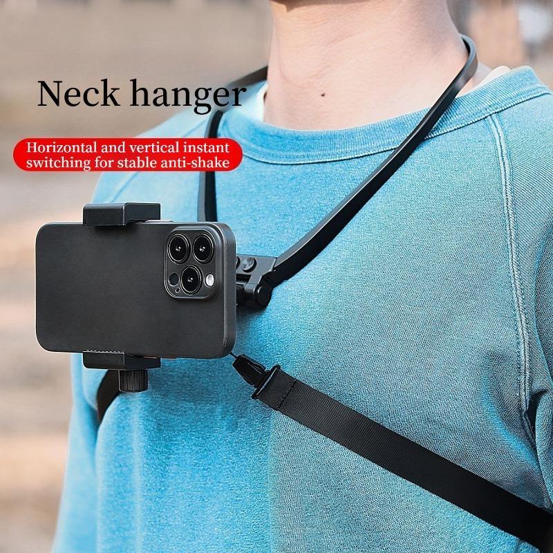 1PC Fixed Shooting, Sports Camera, Mobile Phone Outdoor Live Broadcast, Chest Person Fishing Bracket, Neck Hanging Perspective Riding