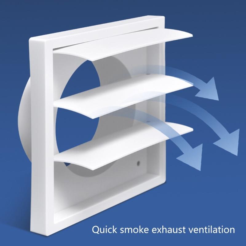 Strong ABS Ventilation Cover Square Louver Design Erosion Resistant Modern Style Vent Covers for Indoor Outdoor Use