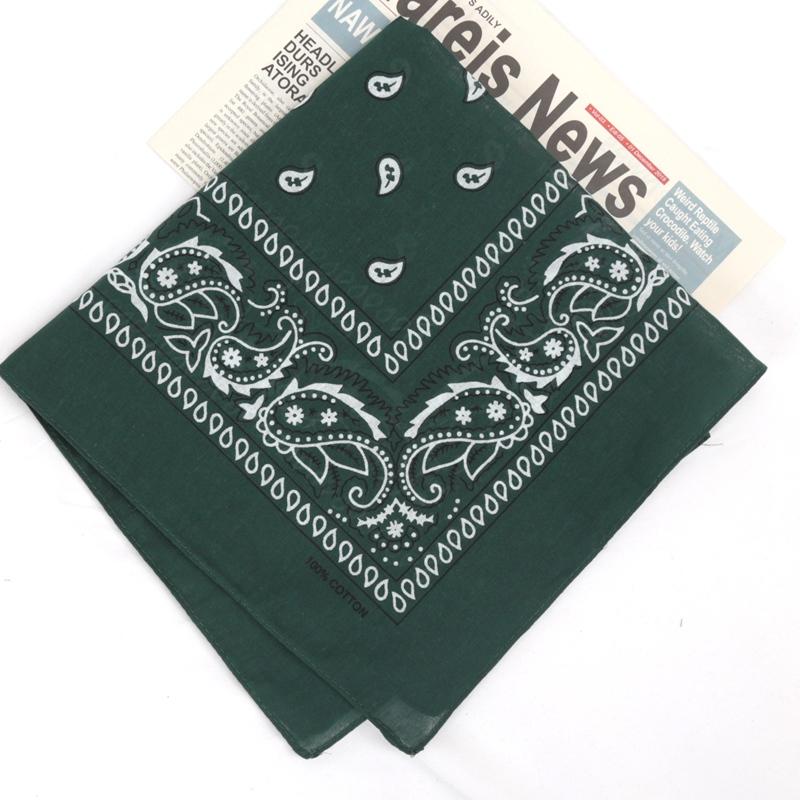 Unisex Cotton Bandana Kerchief Hip Hop Black Hair Band Neck Scarf Sports Headwear Wrist Wraps Head Square Scarves Handkerchief