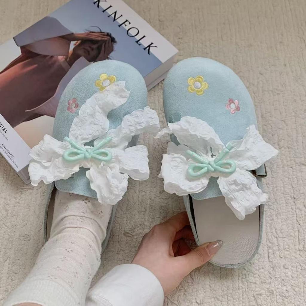 Xiaoxiangfeng summer skirt shoes women's new bag head half slippers women's versatile one-pedal lazy shoes