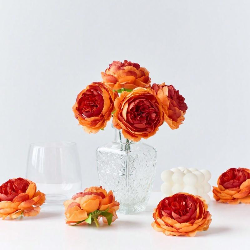 5/10 Stück Pfingstrose Künstliche Blumenstrauß 20CM Kunstblumen für Heimzimmerdeko Garten Hochzeitsdekoration DIY Vase Pflanzenornament