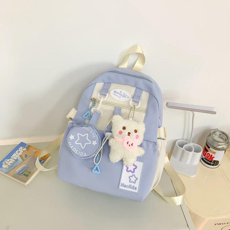 Cute girl schoolbag small fresh junior high school high school student size backpack high value student small backpack