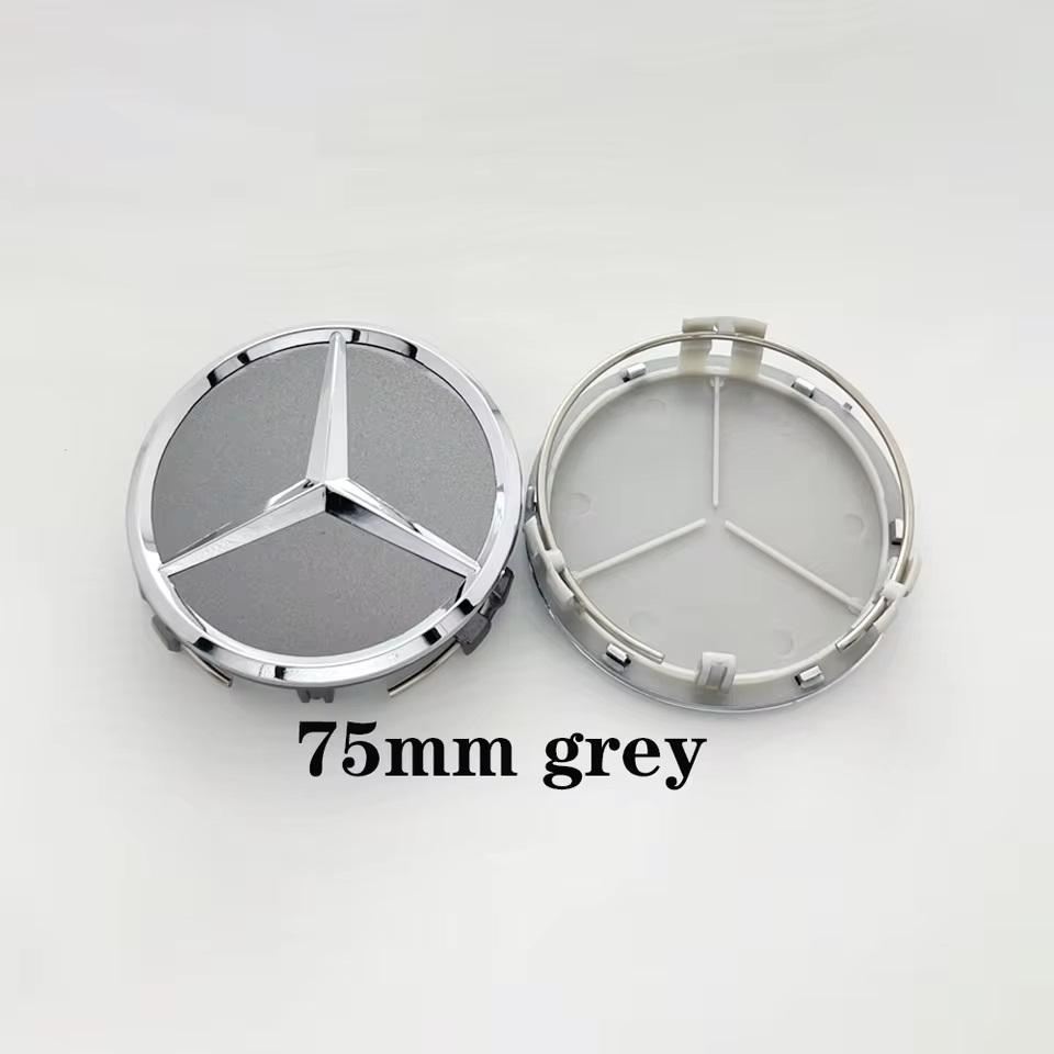 WVOSP1 Hot 2026 New For Benz 4pcs 75mm Automotive Center Wheel Cover Badge Modification Accessories For Mercedes Benz AMG C E S GLE CLC