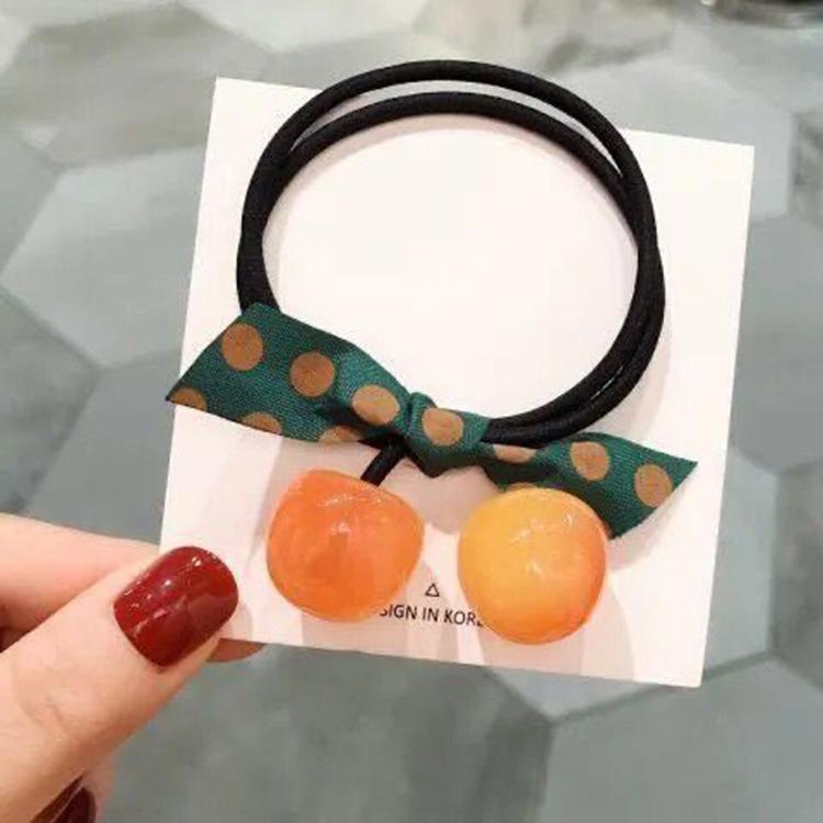 

Cute Kawaii Colorful Beads Rubber Bands Korean Transparent Big Ball Fairy Ponytail Holder Simple Elastic Hair Bands Women Girls
