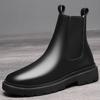 Fashion Men's 2025 Chelsea Boots High Top Winter Snow Boots British Workwear Style Fashion Thermal Lined Waterproof Casual Ankle Boots