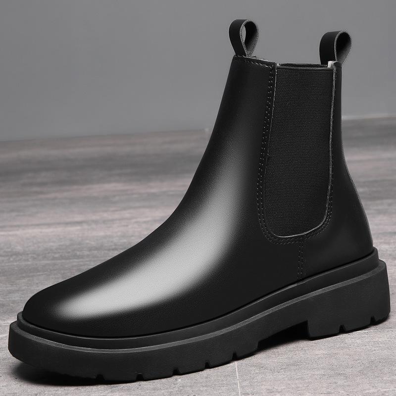 Fashion Men's 2025 Chelsea Boots High Top Winter Snow Boots British Workwear Style Fashion Thermal Lined Waterproof Casual Ankle Boots