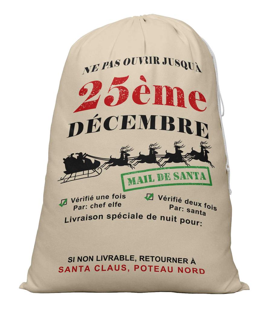 Printtoo 2 Pcs Santa Gift Sack For Kids Presents Xmas Bag Christmas Sack Personalized Bags Large 27x20 Inch