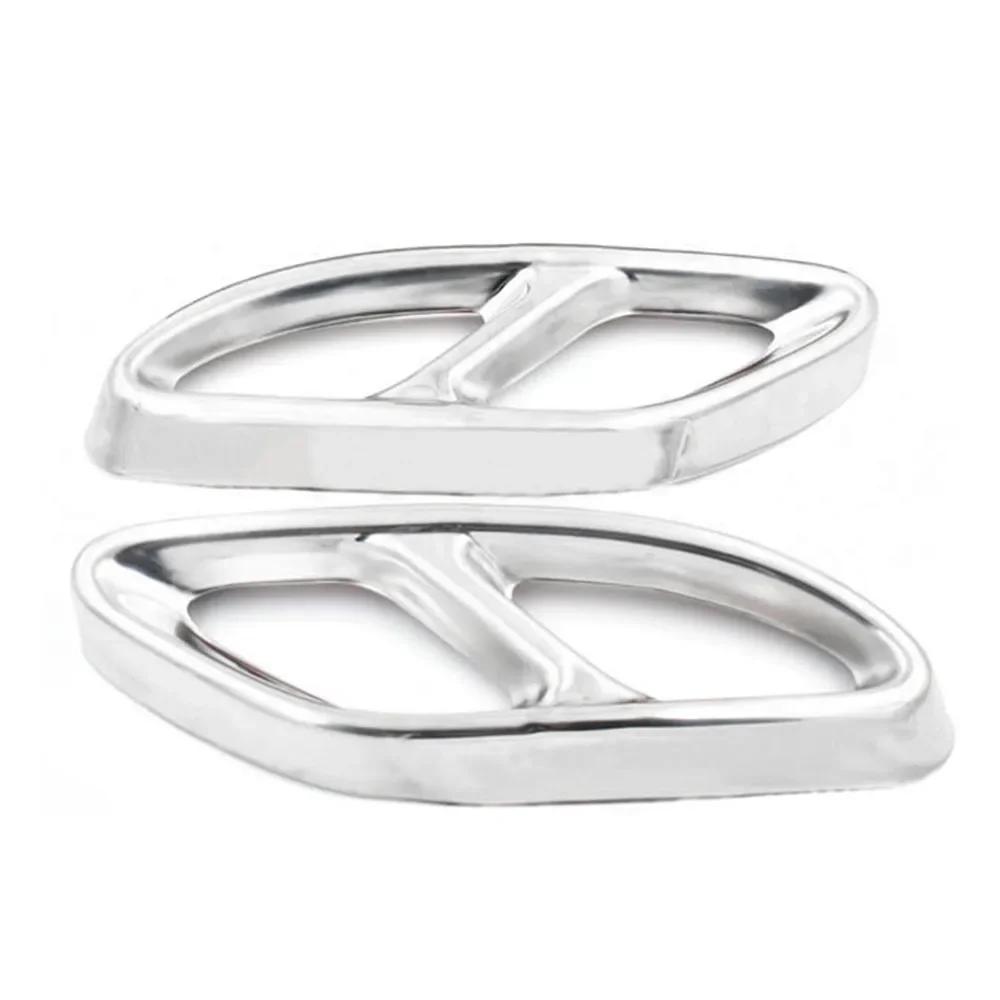 2 pezzi copertura finitura tubo di scarico in acciaio inossidabile per Mercedes Benz Classe A B C E GLC GLE W176 W246 W205 W213 stile auto AMG