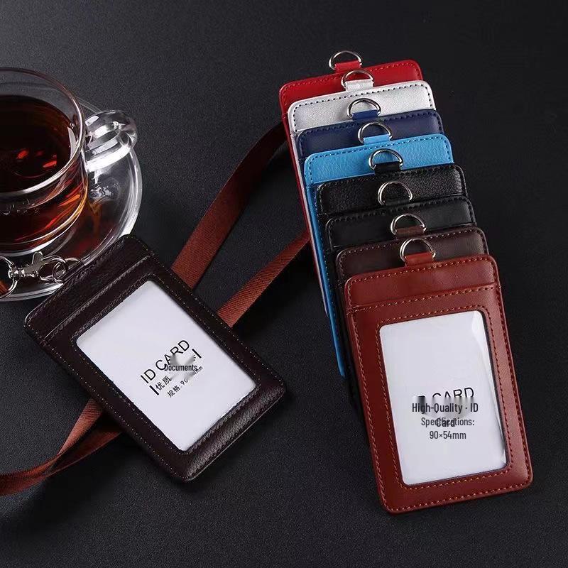Dual-Layer ID Card and Badge Holder with Lanyard