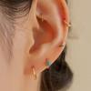 LUNNE 14k Volume Crescent Moon Earrings (14k Gold) A05