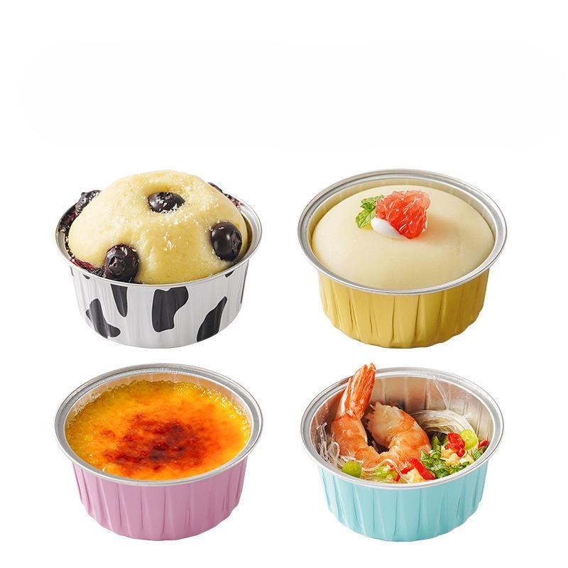 Sheet Metal Small Bowl Air Fryer Egg Tart Tray Aluminum Foil Household Reusable Oven Steaming Cake Cup