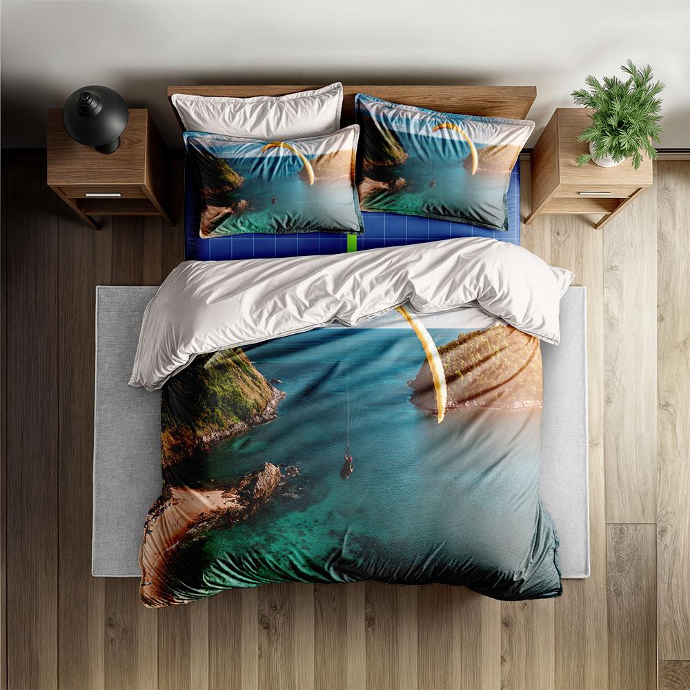 

Sky Diving Duvet Cover Set King Queen Double Full Twin Single Size Bed Linen Set 135x200cm