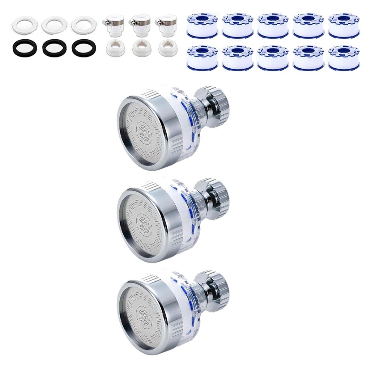2025+ 3set Sink Water Filter Faucet, Universal 360 ° Rotating Kitchen Faucet Water Purifier, Bathroom Faucet Filter China Mainland