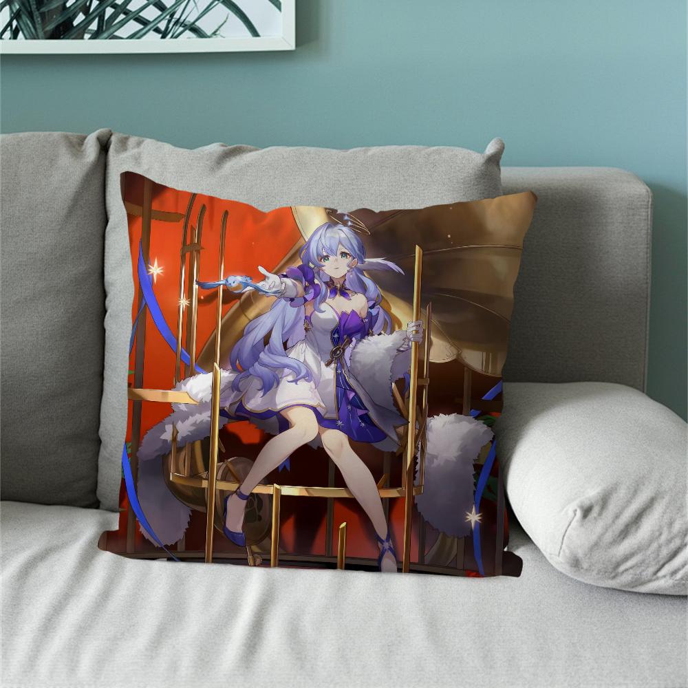 Game Honkai Star Rail Robin Pillow Case Sofa Living Room Bedroom Headboard Backrest Cushion Square Cushion Nap Time